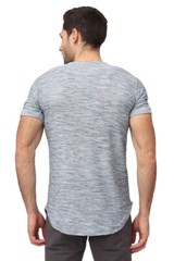 Mens Short Sleeve Crew Neck Round Hem Fitted T-Shirt 1748