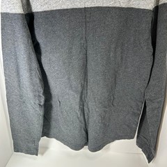 Lucky Brand Men’s Medium Henley Shirt Long Sleeve Gray Two-Tone 1/4 Button