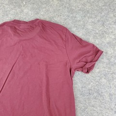 Asos Shirt Men Large Red Burgundy Crew Neck Short Sleeve Stretch Pullover Casual