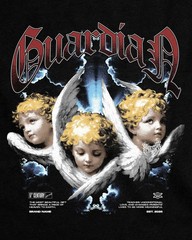 Guardian Angel Cherub Graphic T Shirt Gothic Vintage Streetwear Tee Unisex