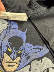 Vtg 80s Batman New York City Graphic Print Black Men’s L Crew T-Shirt