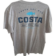 Costa Del Mar Men’s XL Graphic T-Shirt 2 Pack Bundle Gray Navy Fishing Surf