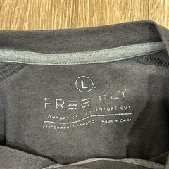 Free Fly Mens T Shirt Grey Size L Large Bamboo Henley Long Sleeve