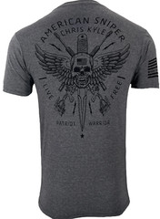 Howitzer Style Men’s T-Shirt CHRIS KYLE CIRCLE SHIELD Military Grunt MFG
