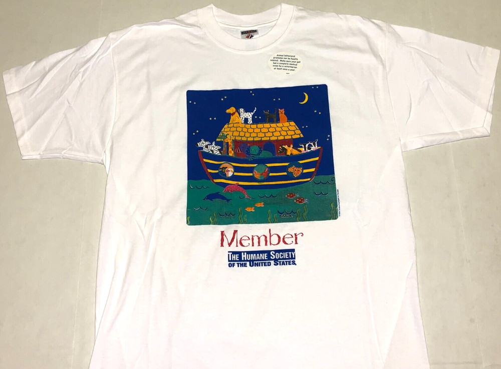 Rare! 2006 Dogs Cats Pets Animals Ark Boat Humane Society T-Shirt New! NWT LARGE