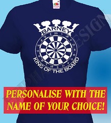 Darts Player Personalised T-Shirt Men Women King Queen Darts Many Sizes Colours
