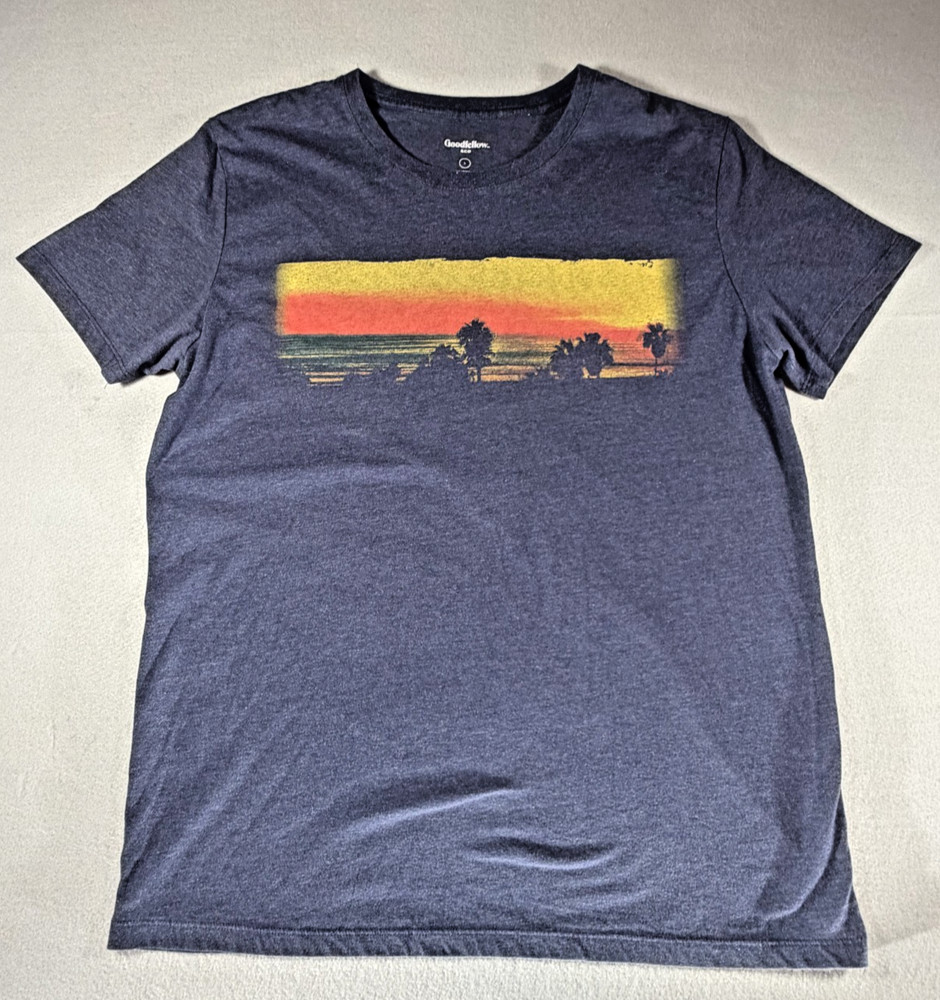 Goodfellow & Co Men’s Size L Blue Sunset Graphic T-Shirt
