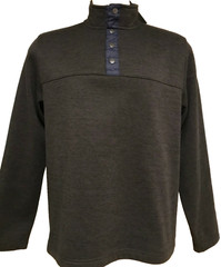 New Izod Men’s Pullover Sweatshirt Medium Black Soft Material Snap
