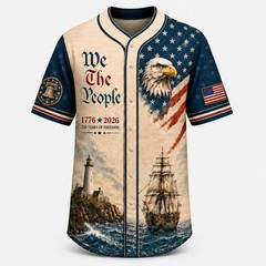 We The People Baseball Jersey 250 Years Of Freedom 1776-2026 Patriotic Shirt