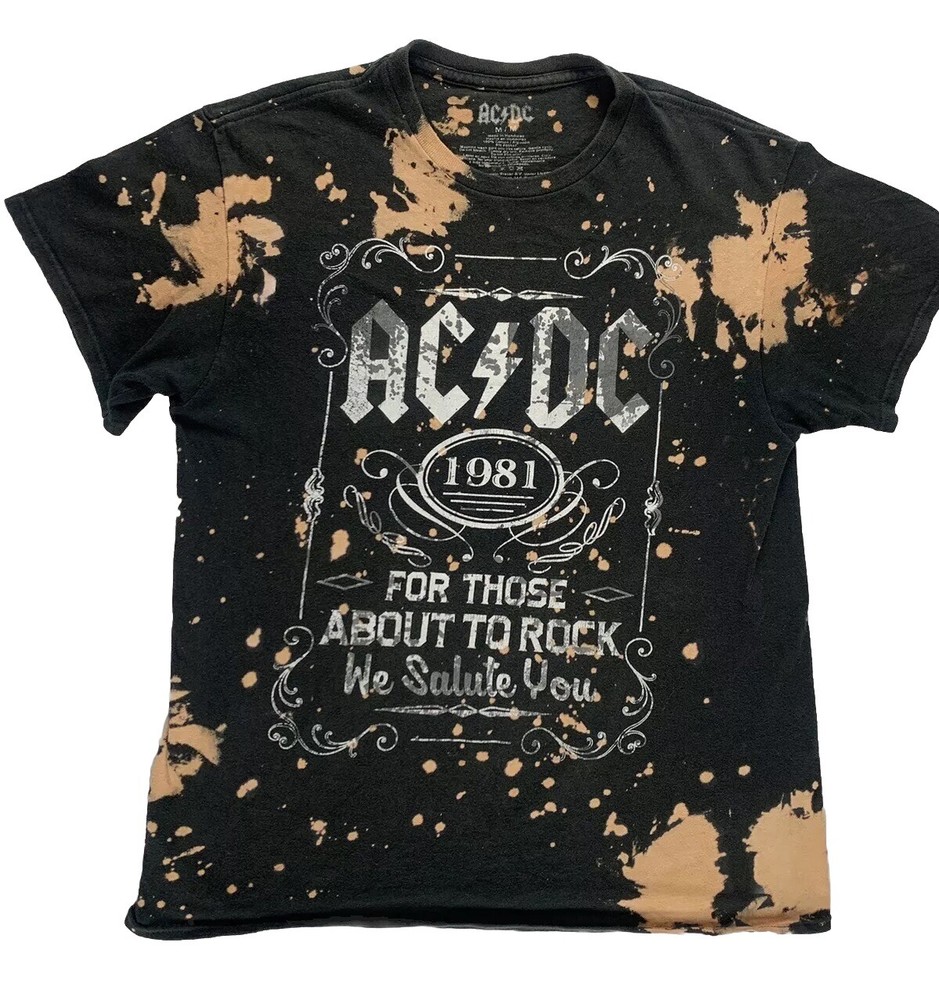 AC/DC T Shirt For Those About To Rock British Tour ’81 black size Medium Mens