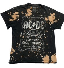 AC/DC T Shirt For Those About To Rock British Tour ’81 black size Medium Mens