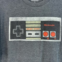 Nintendo entertainment Charcoal T-Shirt with Retro Controller Graphic 2016