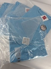 Lot of 5 Hanes Essentials Men’s T-Shirts Small S Blue Horizon Cotton Crew Neck