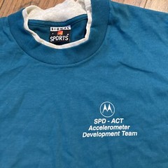 Vintage T Shirt 90s L – Motorola Logo Tee PC Computer accelerometer team Mac