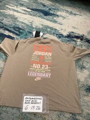 NWT Nike Air Jordan Flight Oversized T-Shirt Khaki & Iced Carmine Men’s Sz L