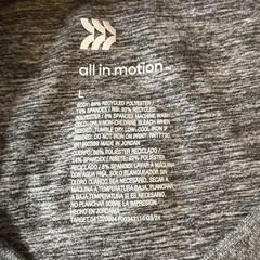 All in Motion Men’s Relaxed Fit Soft Stretch T Shirt Gray Size L