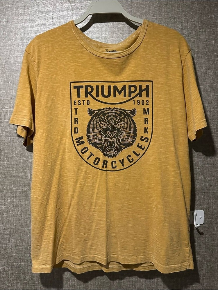 Lucky Brand Mustard Yellow Graphic Tee L