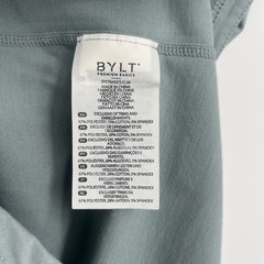 BYLT Premium Basics Signature Tee Mens Large Sage Green Curved Hem T-Shirt