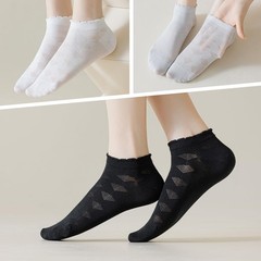 Women Ankle Socks Low Cut Ultra Soft Cotton White Black 8 PCS Size 5/9 Inch