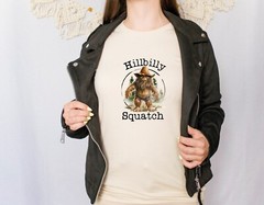 Hillbilly Squatch Bigfoot Tshirt, Graphic T’s Multiple Colors Available