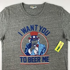 Tipsy Elves Uncle Sam I Want You To Beer Me T-Shirt Mens Large College NWT