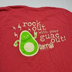 Barroja Guacamole T-Shirt Mens XL Rock Out Guac Rocker L25