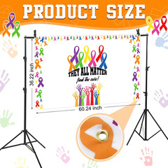 Cancer Awareness Signable Poster with Colorful Ribbon for Charity Events