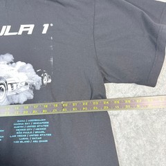 PacSun Mens XL Formula 1 F1 T-Shirt Black Grand Prix Racing Short Sleeve