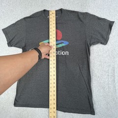 Playstation Classic T Shirt Mens Medium Gray Poly Blend Gamer System