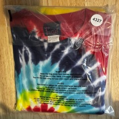 FREEZE Brand Tie Dye T-Shirt Adult Large Multi-Color Spiral Swirl Boho Grunge