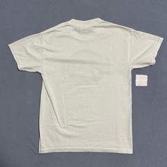 Hanes Heavyweight 50/50 Eager Beaver Graphic T-Shirt Short Sleeve White Mens S