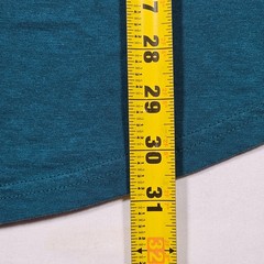 Sean John Lion Graphic L T-Shirt Raglan Teal w/ Gray Long Sleeve Crew Neck Cott