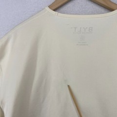 BYLT Shirt Mens 2XL LUX Drop Cut Premium Basics Gym Short Sleeve Off Ivory