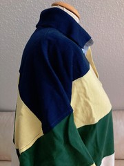 Ivy Crew Men’s Size L Blue Green Yellow White Short Collar Buttons Retro