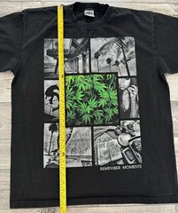 Marijuana Shirt Mens 2XL Weed Smoke 420 Shaka Streetwear REMEMBER MOMENTS Black