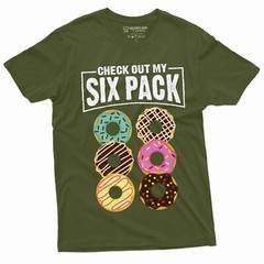 Men’s Funny Donut Six Pack Workout Shirt Gym Funny Tee For Him Humor Tee