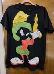Looney Tunes Marvin The Martian Black T-Shirt Warner Bros Fifth Sun Size Med