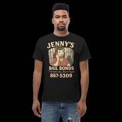 Jenny’s Bail Bonds 867-5309 Vintage Graphic Tee 5xl, 4xl, 3xl, 2xl, XL, L, M, S