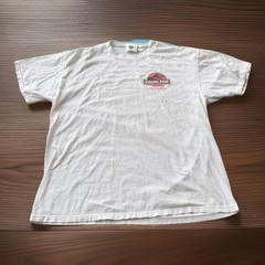 Vintage 90s Rare Jurassic Park Ride BARELY SURVIVED Universal Studios T-shirt XL
