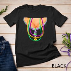Women Mardi Gras Costume Shirt Mask Busty Beads Boobs T-Shirt Unisex T-shirt