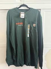 Carhartt Green NCIS Season 8 Crew Only Shirt L Regular Long Sleeve, New W/ Tags