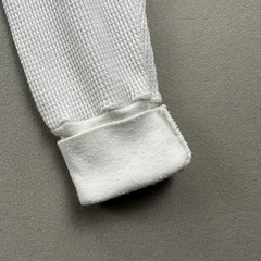Vintage Thermal Shirt Mens Medium White Waffle Knit Long Johns Base Layer 80s