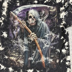 Vintage 90’s The Roxx Grim Reaper Scythe Tie Dye T-Shirt Single Stitch Large