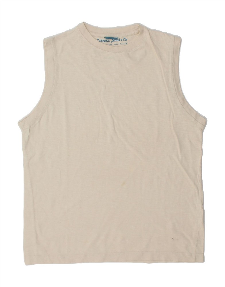 CARRERA Mens Vest Top Medium Beige Cotton DN02