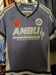 Boxlunch Naruto kakashi black ops tactical anime cosplay soccer jersey shirt