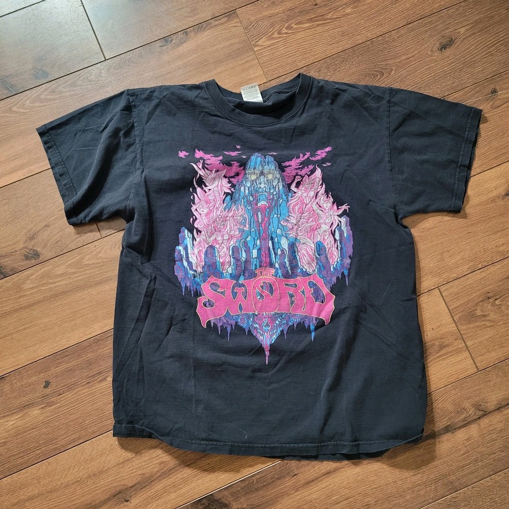 Vintage Band T Shirt THE SWORD L on Fruit of the Loom Black 3A