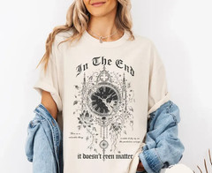 Vintage Clock Shirt Dark Botanical Gothic Graphic Tee