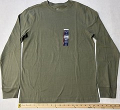 George Men’s Cotton Crewneck Tee with Long Sleeves, Size Small (34-36) NWT