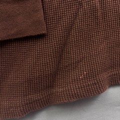 Gemrock Heavyweight Thermal Shirt Mens 6XL Brown Waffle Knit Long Sleeve Cotton