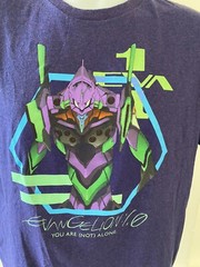 Evangelion 1.0 You Are (Not) Alone T-Shirt Anime Purple Size Medium Loot Crate